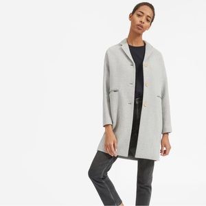 EVERLANE The Cocoon Coat Gray Grey Wool Oversized 16 Quiet Luxury Elevated Basic